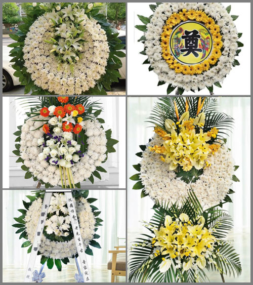 海南海口市龙华区金贸街道电力社区花圈速递