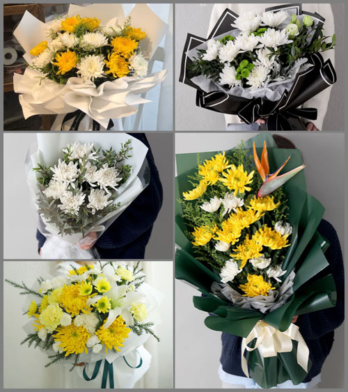 海南海口市龙华区金贸街道电力社区白事花束代送